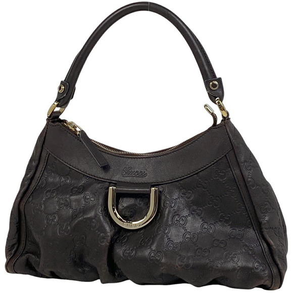 Gucci Shimmer Brown Leather Shoulder Abby Bag - Picture 1 of 6